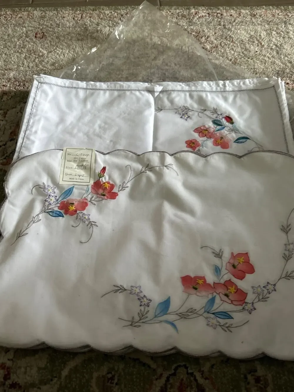 Embroidered Placemats(12) with matching Napkis (12)